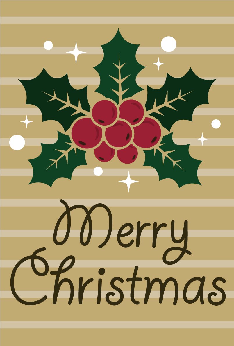 キラキラヒイラギ おしゃれクリスマスイラスト無料 フリー86887に写真・文字を入れる