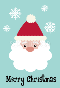 サンタクロースのお顔 かわいいクリスマスイラスト無料 フリー86899