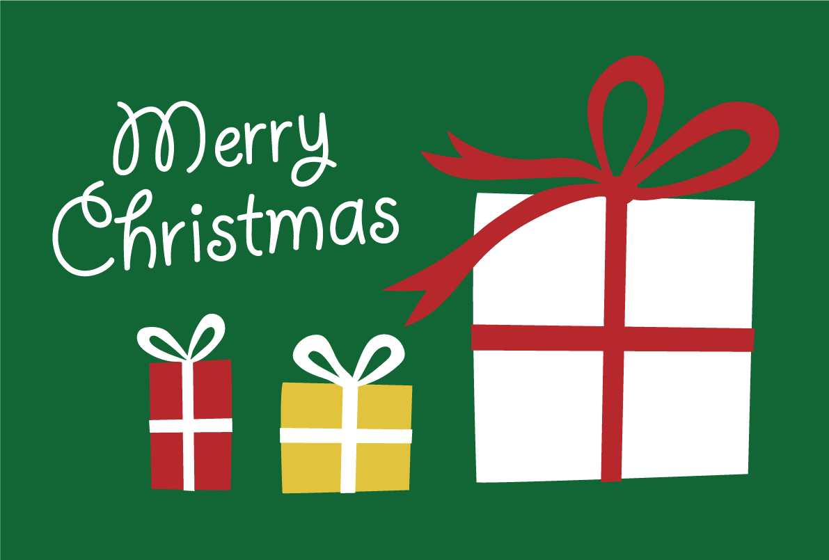 プレゼント箱 おしゃれクリスマスイラスト無料 フリー86916に写真・文字を入れる