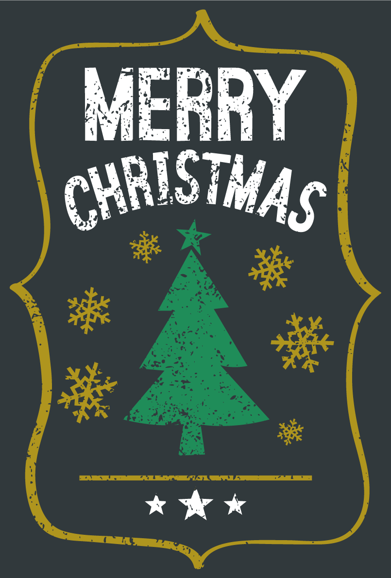 ラベル風ツリー おしゃれクリスマスイラスト無料 フリー86918に写真・文字を入れる