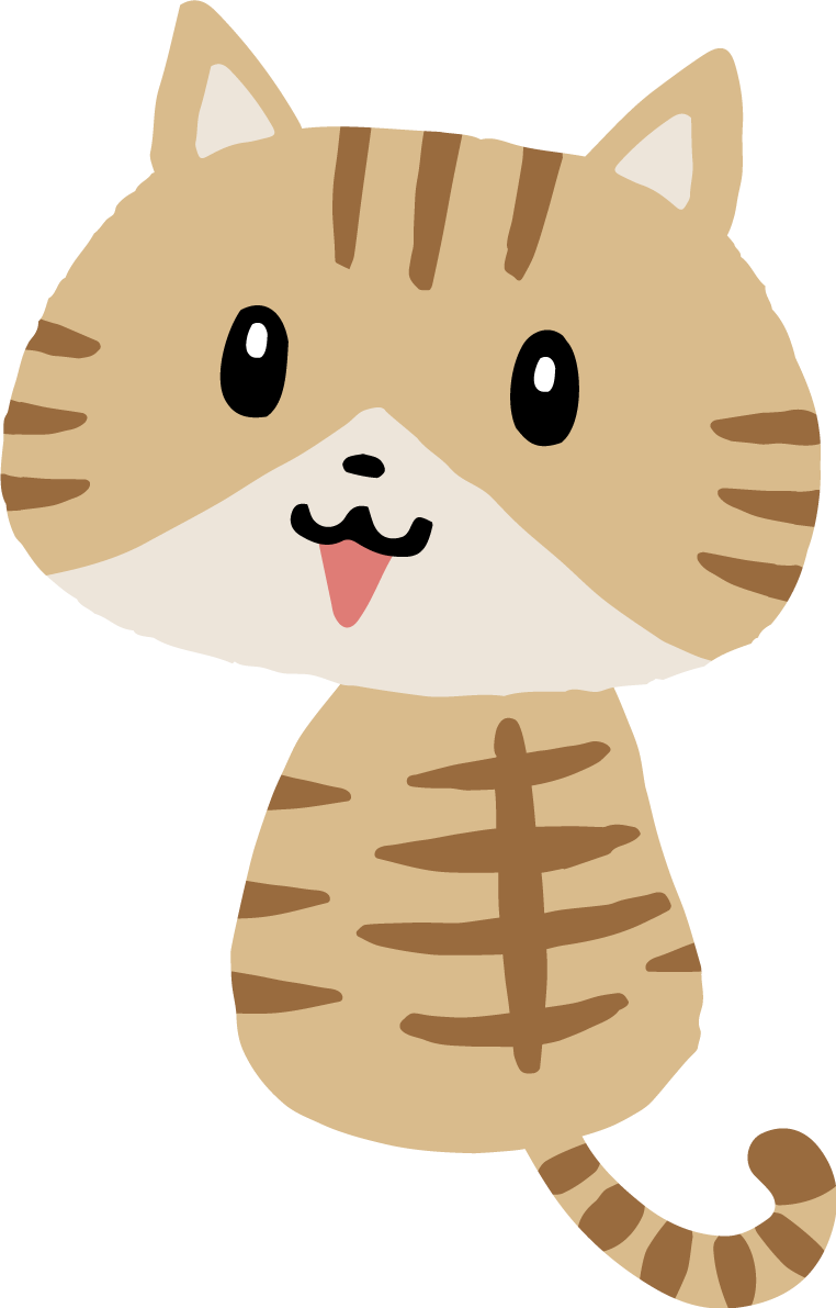 振り返るトラ猫 かわいいネコのイラスト無料 フリー86995に写真・文字を入れる