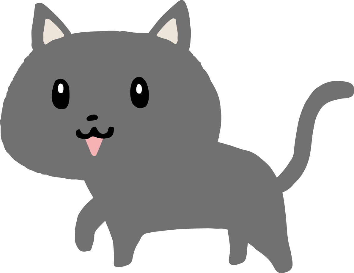 歩く黒猫 かわいいネコのイラスト無料 フリー87002に写真・文字を入れる