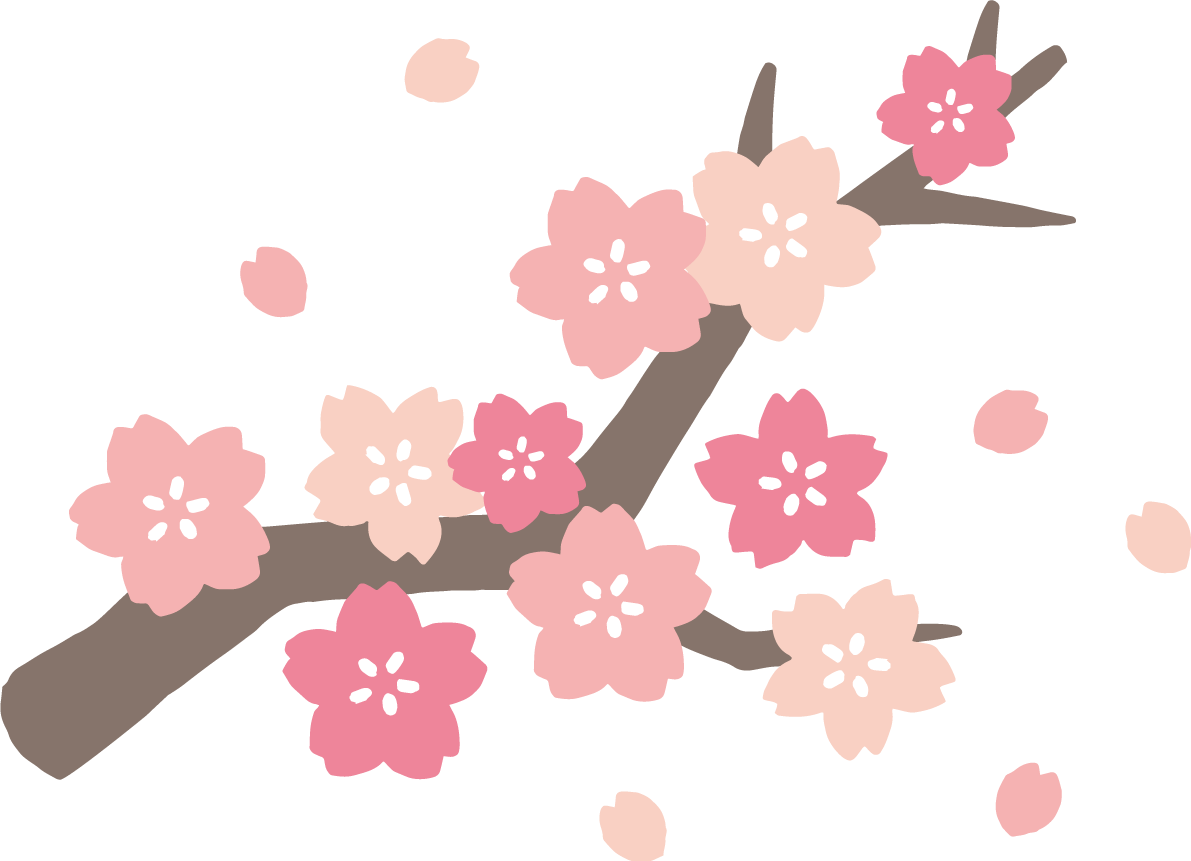 かわいい桜の枝イラスト無料 フリー87096に写真・文字を入れる