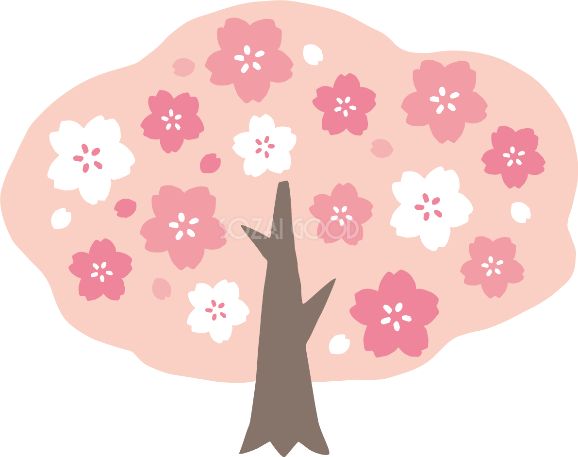 かわいい桜の木イラスト無料 フリー87097