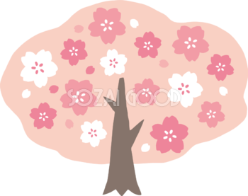 かわいい桜の木イラスト無料 フリー87097