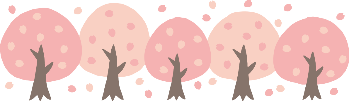 かわいい桜並木イラスト無料 フリー87098に写真・文字を入れる