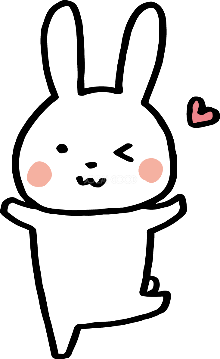 ウインクするうさぎ かわいい2023 卯年イラスト無料 フリー87205