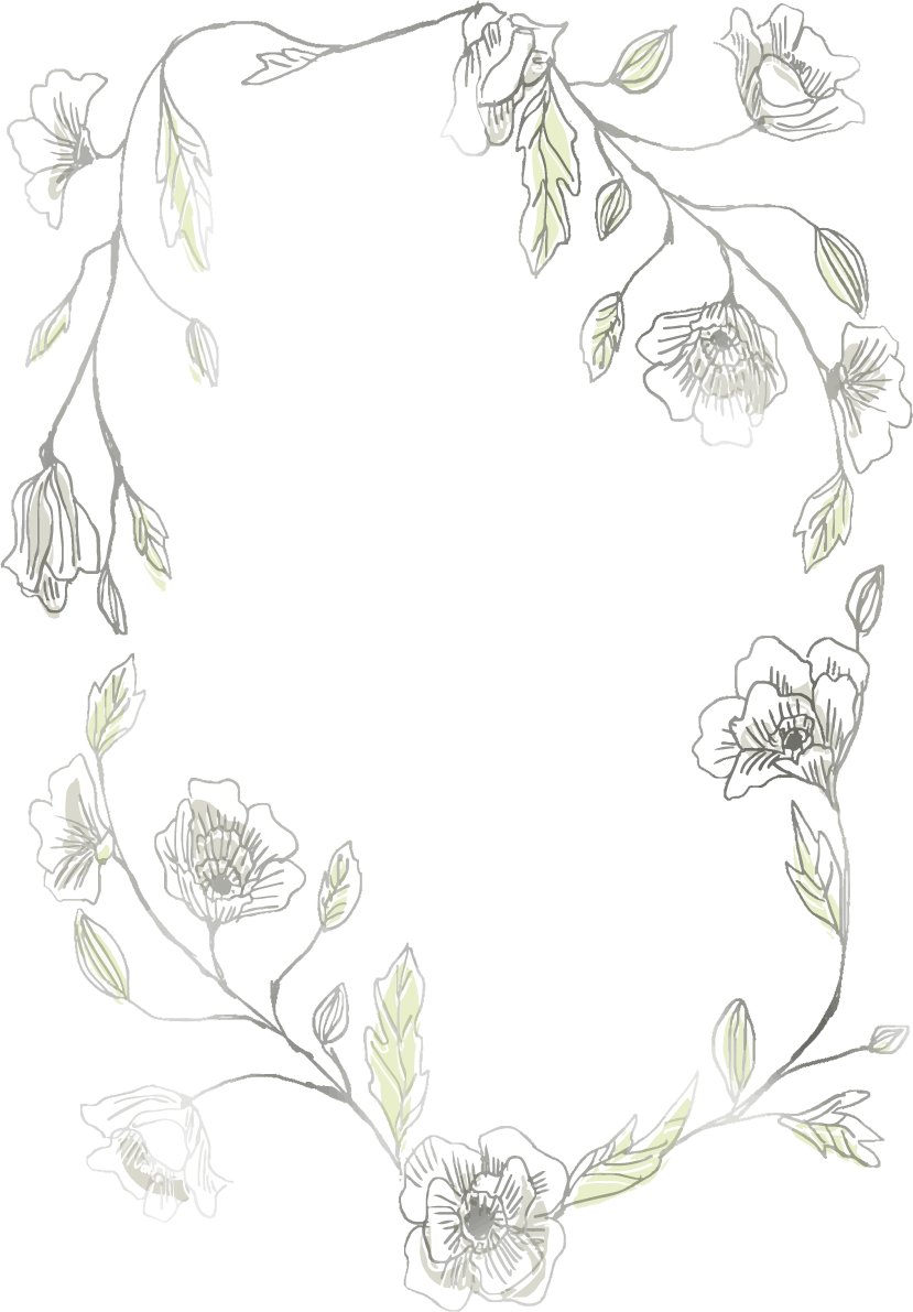 シックなおしゃれ花 ボタニカル(植物)フレーム枠イラスト無料 フリー87258に写真・文字を入れる
