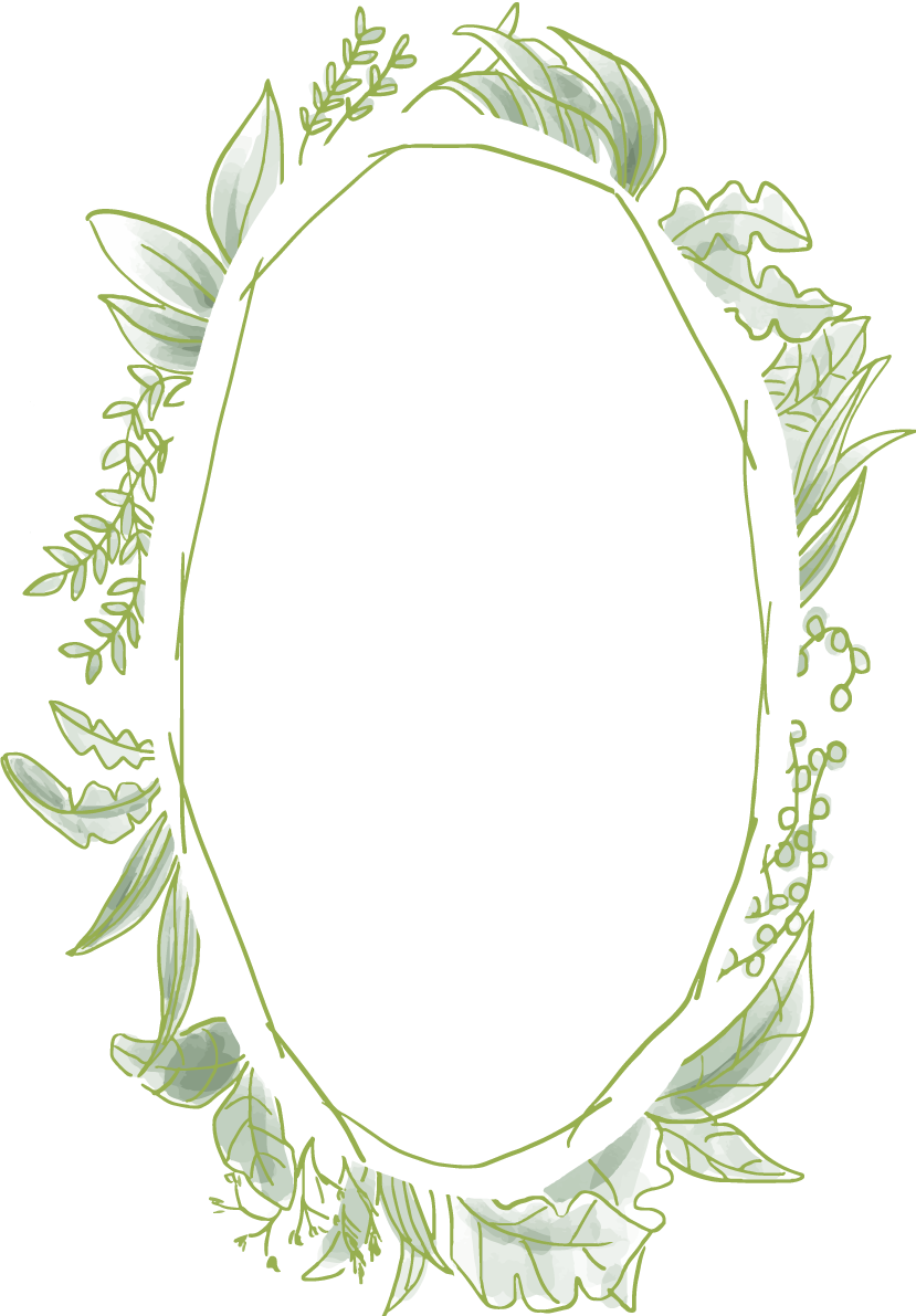 ナチュラル葉っぱシンプル ボタニカル(植物)フレーム枠イラスト無料 フリー87262に写真・文字を入れる