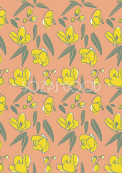 レトロかわいい花柄ボタニカル柄(植物)背景イラスト無料 フリー87263