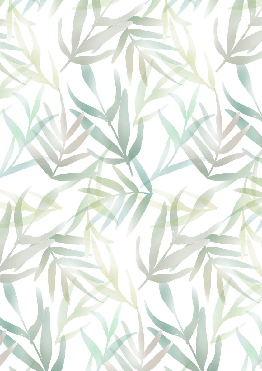 水彩風グラデーション葉っぱボタニカル柄(植物)背景イラスト無料 フリー87266に写真・文字を入れる