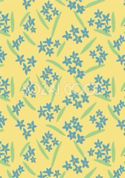 かわいい星形の花ボタニカル柄(植物)背景イラスト無料 フリー87281