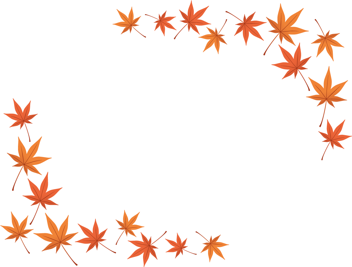 綺麗(美しい)な紅葉(もみじ)の葉っぱのフレーム枠 秋イラスト無料 フリー87327に写真・文字を入れる