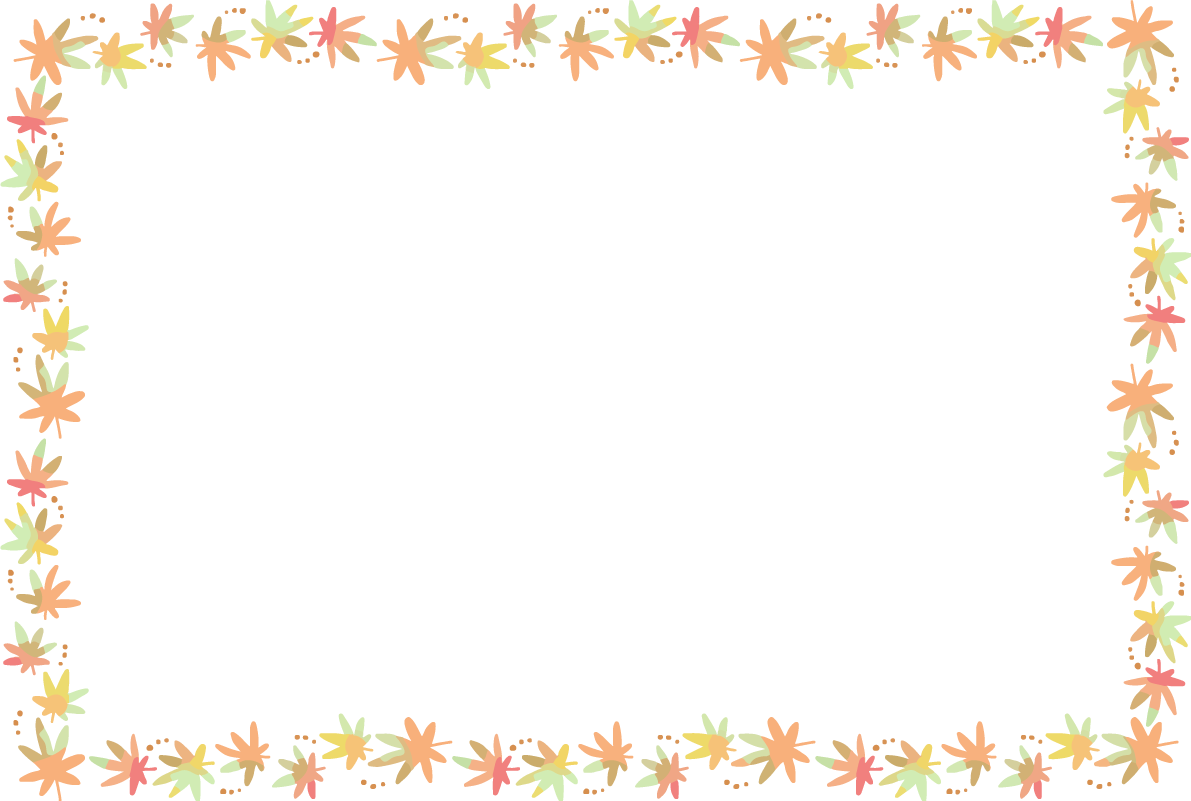 かわいいグラデーション紅葉(もみじ)フレーム枠 秋イラスト無料 フリー87412に写真・文字を入れる