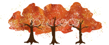 紅葉(もみじ)の木 葉っぱが舞う(舞い散る)綺麗な風景 秋イラスト無料 フリー87430