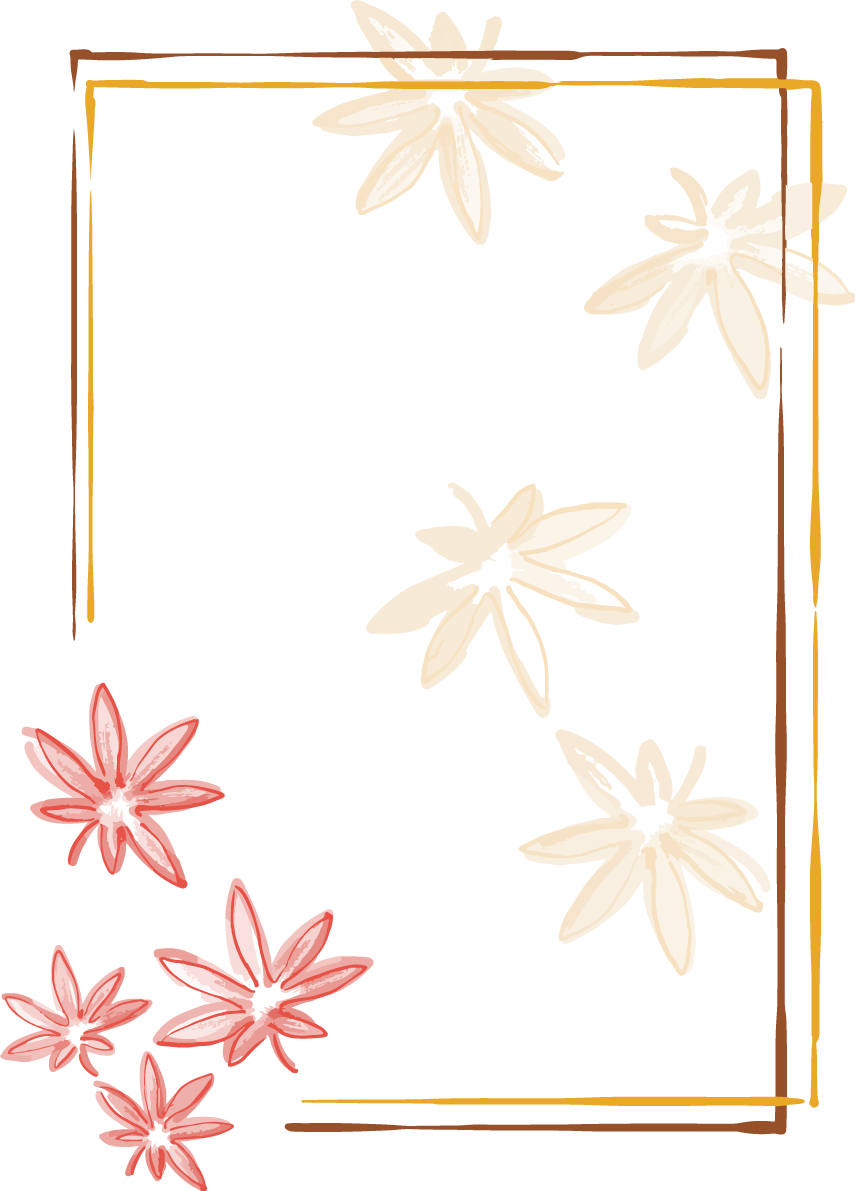 かわいい紅葉(もみじ)の縦のフレーム枠 秋イラスト無料 フリー87432に写真・文字を入れる