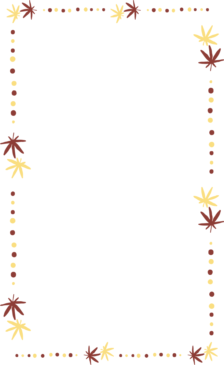 縦長の紅葉(もみじ)とドットの枠 秋イラスト無料 フリー87433に写真・文字を入れる