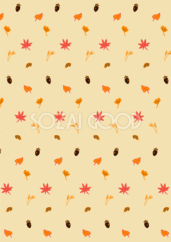 秋の背景 かわいい紅葉(もみじ) どんぐり 葉っぱなど イラスト無料 フリー87441