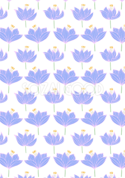 かわいい縦長方形ストライプ花びらボタニカル風(植物)背景イラスト無料 フリー87470