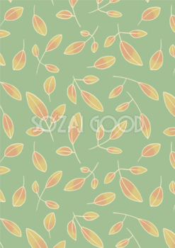 シンプル葉っぱボタニカル風(植物)縦長方形背景イラスト無料 フリー87480