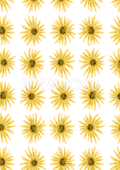 黄色い花ボタニカル風(植物)縦長方形背景イラスト無料 フリー87482