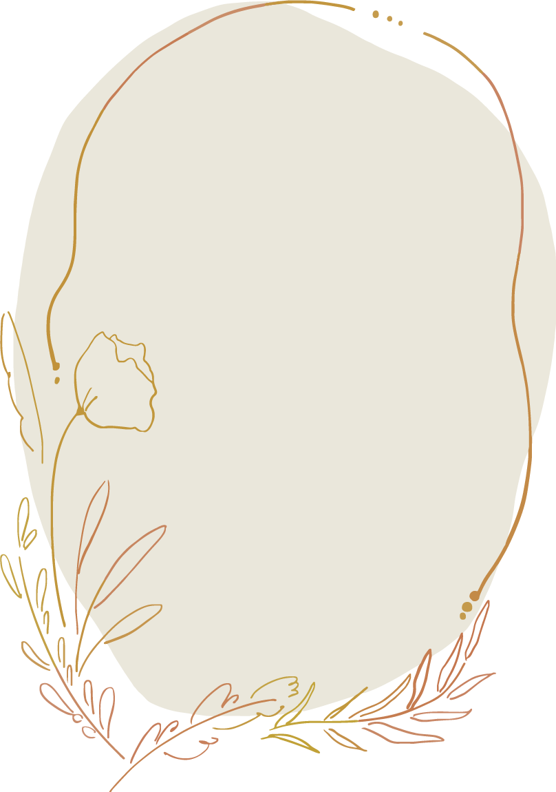 シンプルおしゃれグラデーション線画花ボタニカル風(植物)フレーム枠イラスト縦長方形無料 フリー87499に写真・文字を入れる