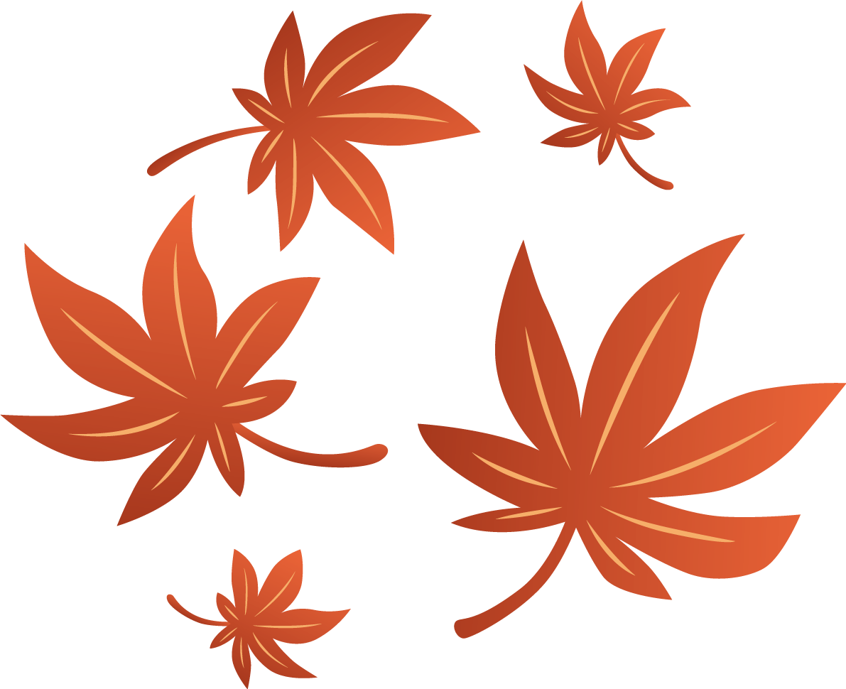 ふわっと舞う紅葉(もみじ)の葉っぱ 秋イラスト無料 フリー87609に写真・文字を入れる