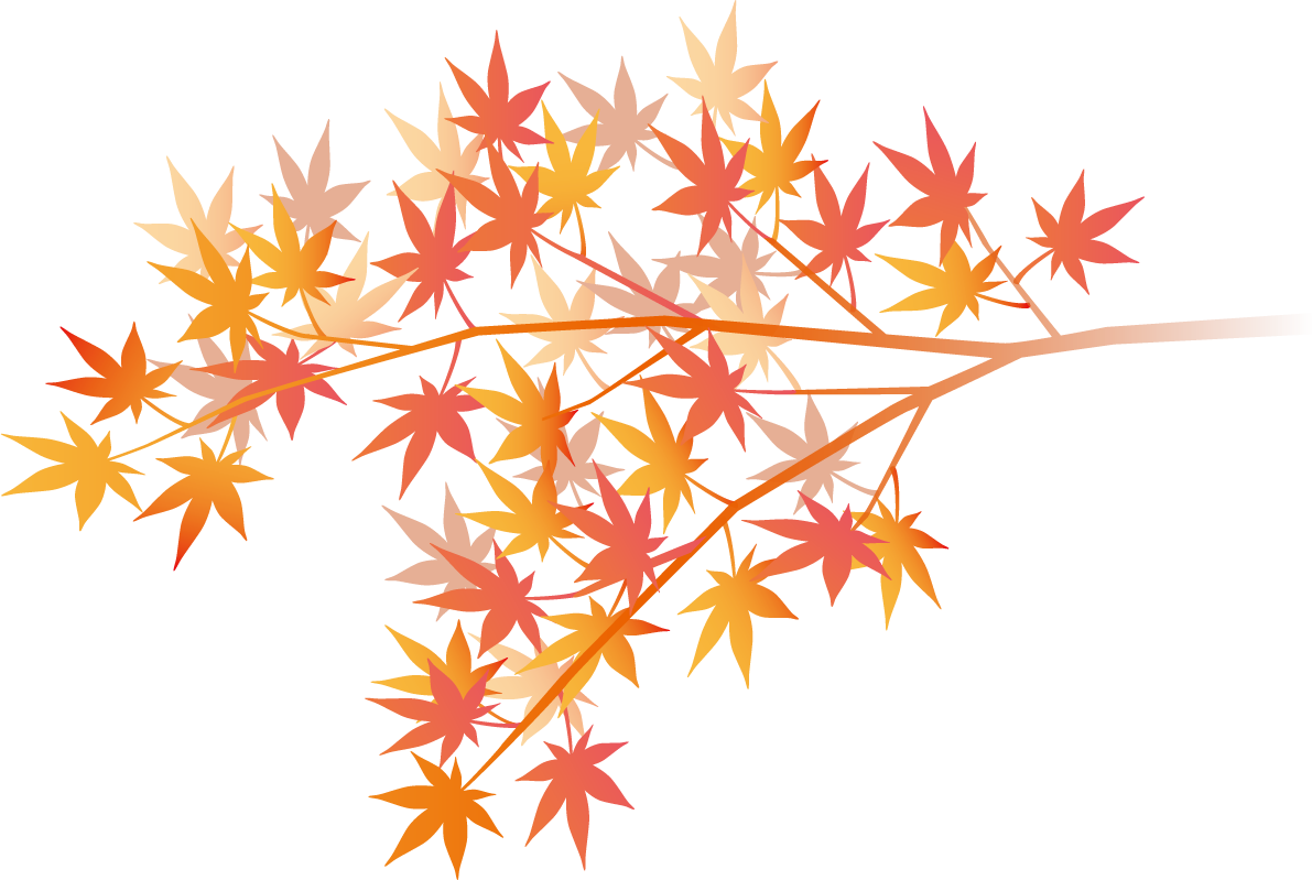 綺麗(美しい)な色の紅葉(もみじ)の枝 秋イラスト無料 フリー87623に写真・文字を入れる