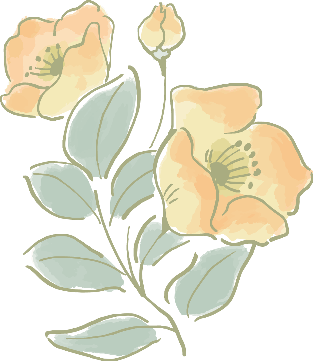 かわいいレトロな花おしゃれボタニカル(植物)イラスト無料 フリー87783に写真・文字を入れる