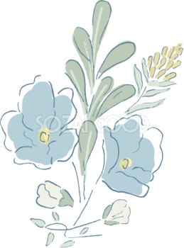 かわいい花のおしゃれボタニカル(植物)イラスト無料 フリー87784