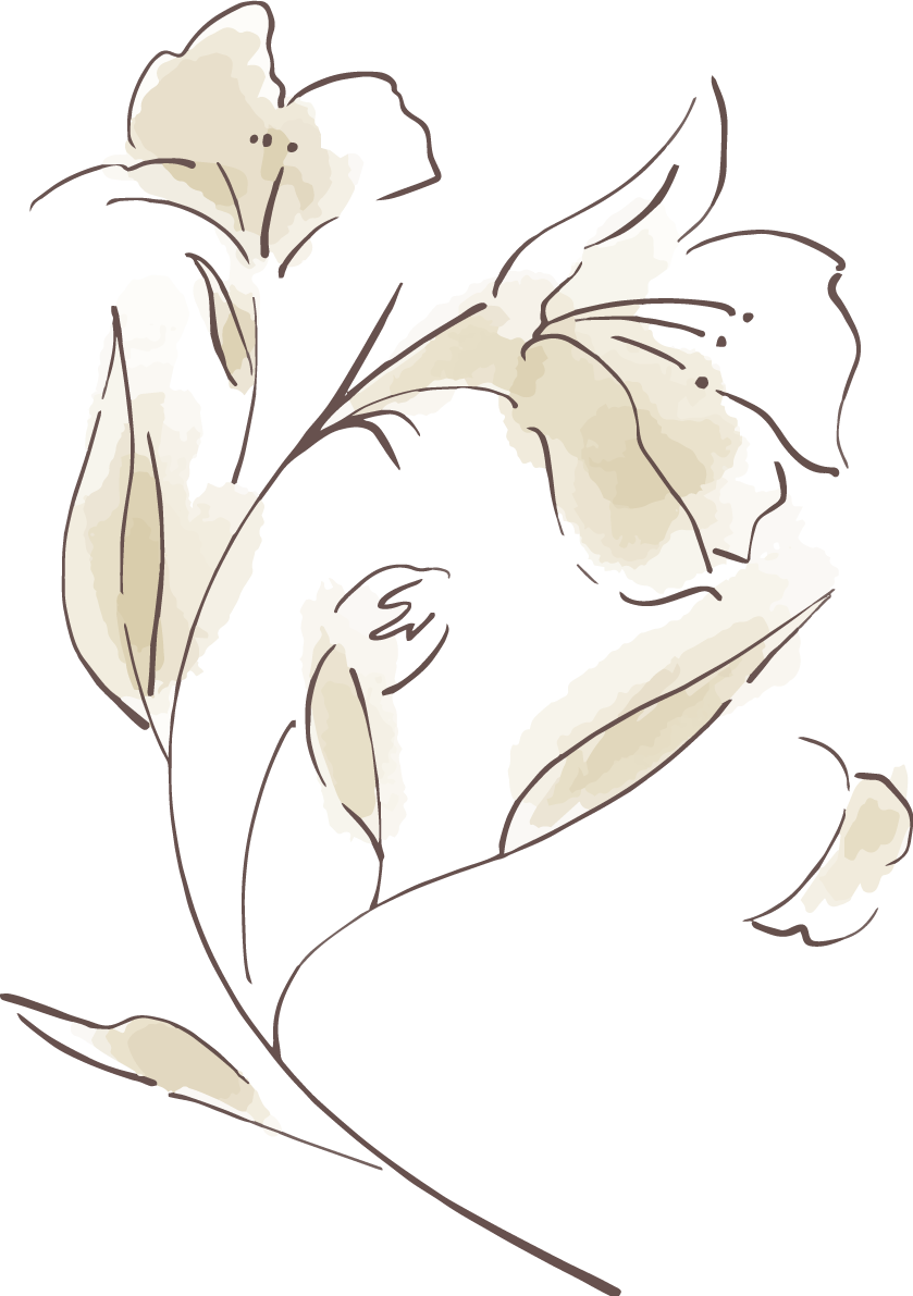 シンプル線の一輪花おしゃれボタニカル(植物)イラスト無料 フリー87799に写真・文字を入れる