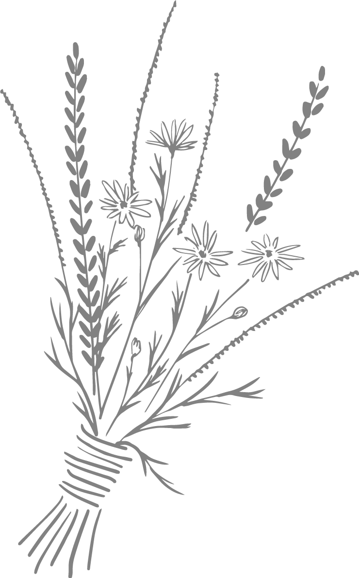 シンプル線画のブーケおしゃれボタニカル(植物)イラスト無料 フリー87801に写真・文字を入れる