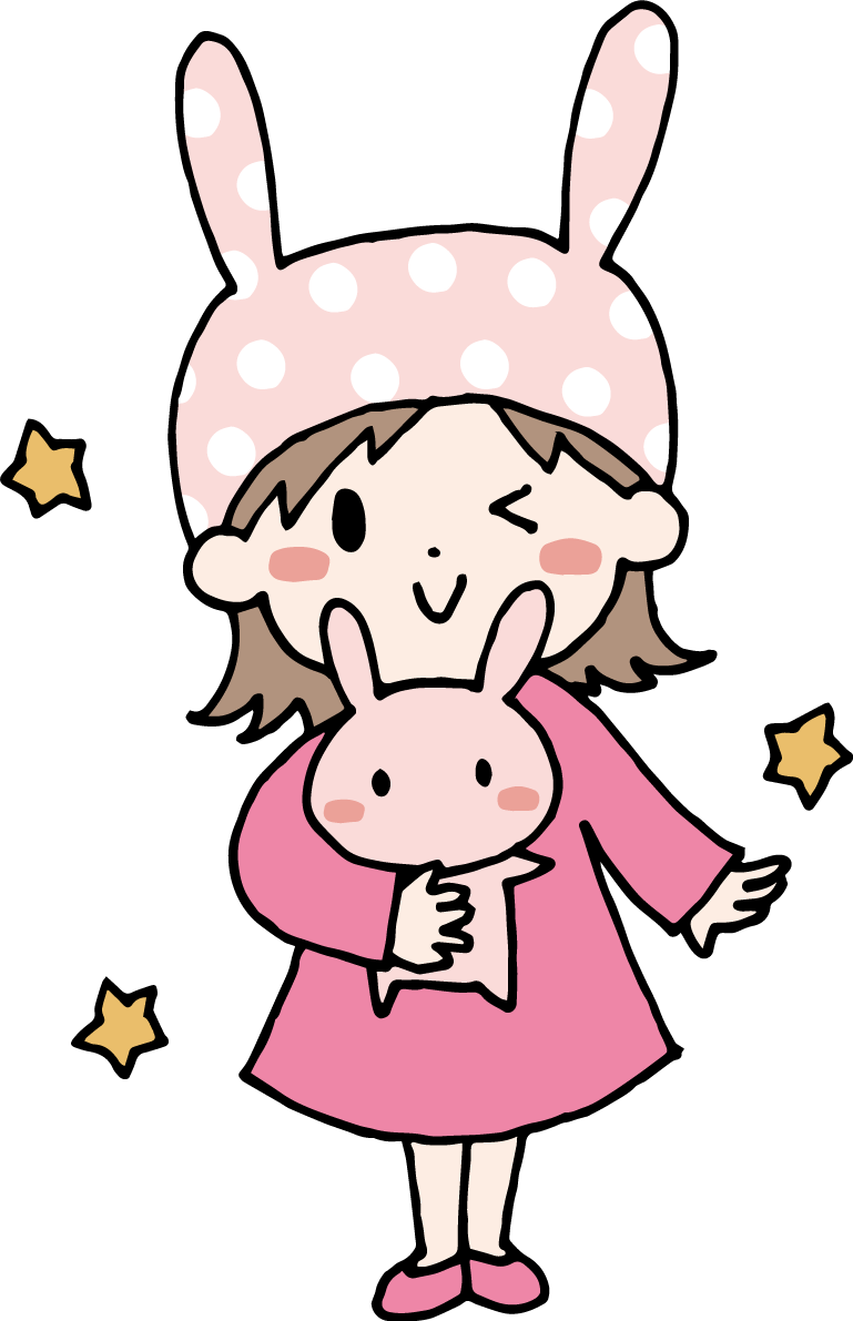 うさぎ帽子を被った女の子 かわいい2023 卯年イラスト無料 フリー87858に写真・文字を入れる