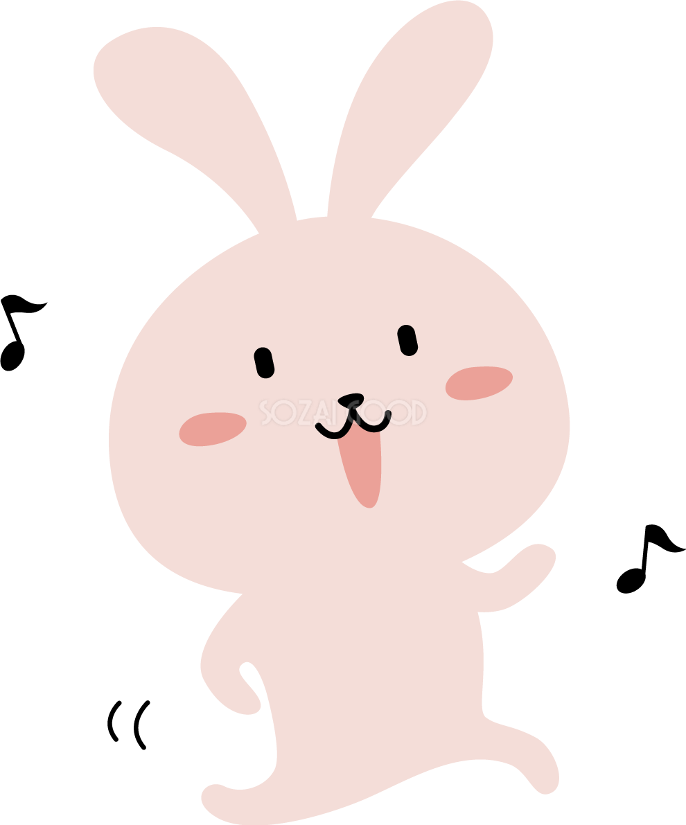 スキップするうさぎ かわいい2023 卯年イラスト無料 フリー87862