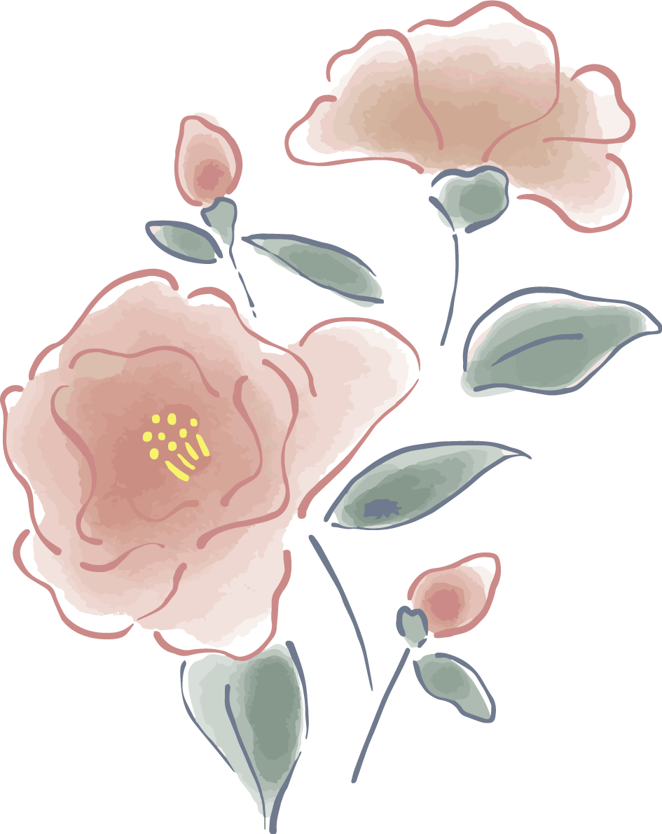 ふんわりピンクの花 おしゃれボタニカルイラスト無料 フリー87904に写真・文字を入れる