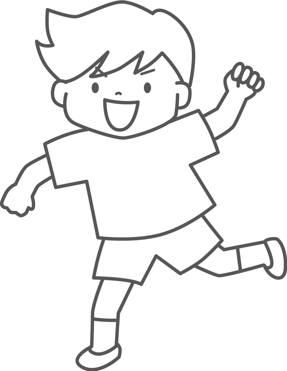 男子の塗り絵イラスト無料 フリー87945に写真・文字を入れる