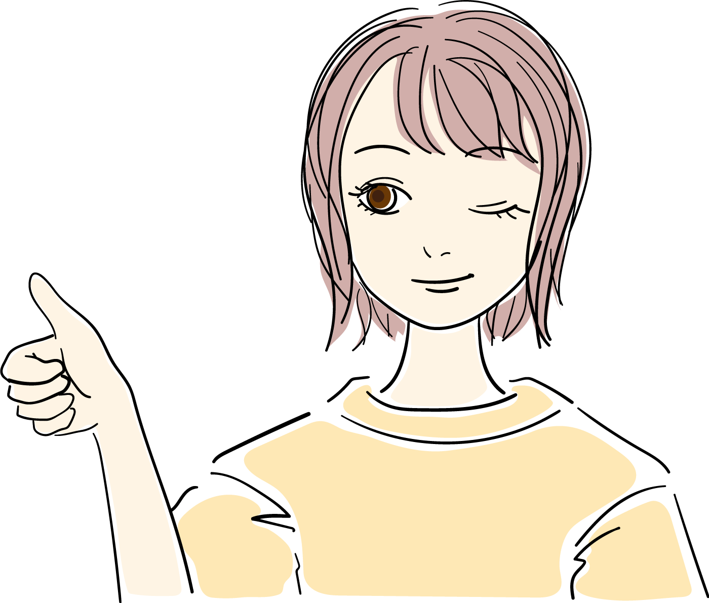 いいねGOOD おしゃれ女性イラスト無料 フリー88031に写真・文字を入れる