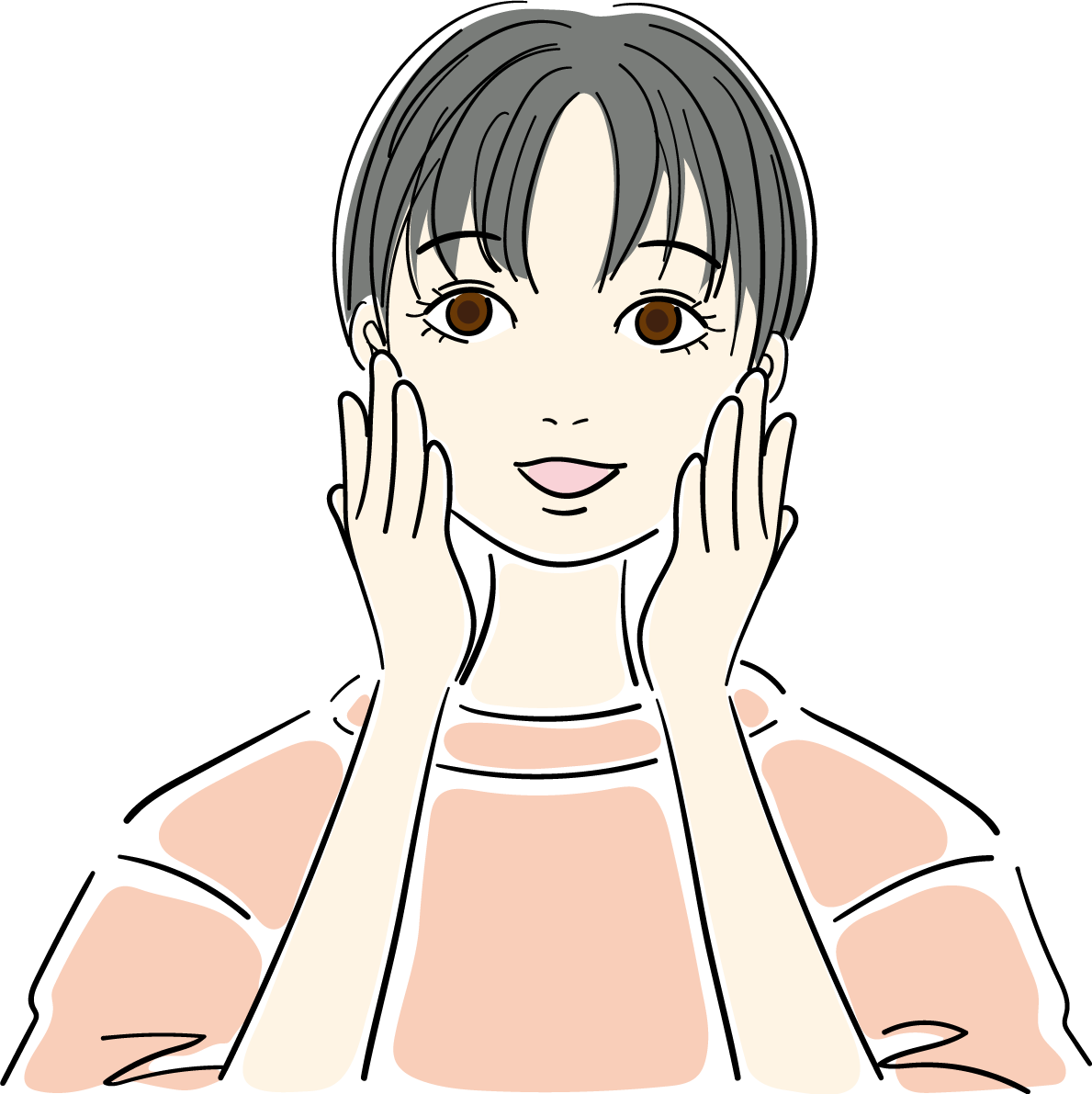 うっとり おしゃれ女性イラスト無料 フリー88034に写真・文字を入れる