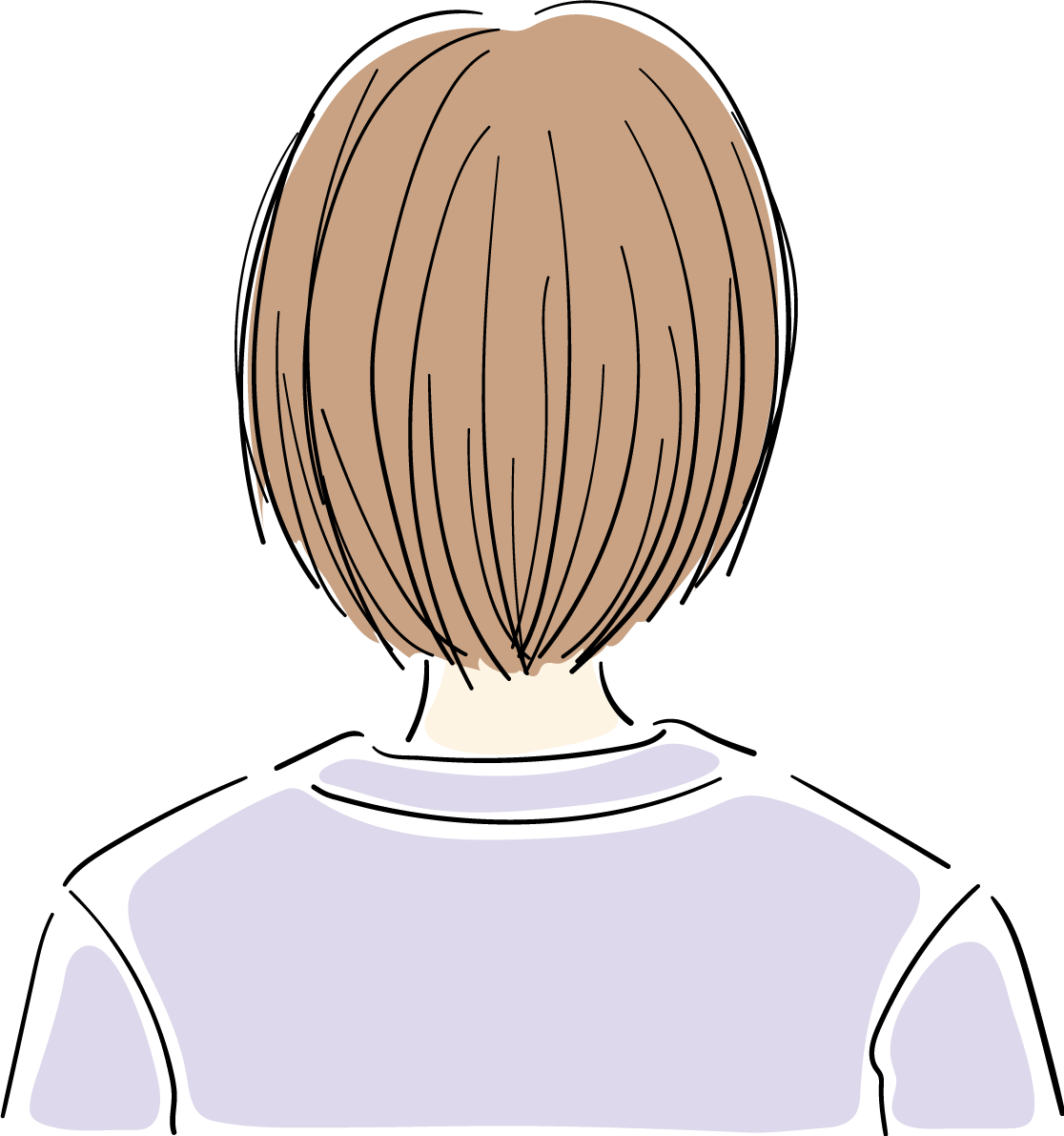 後ろ姿_おしゃれ女性イラスト無料 フリー88053に写真・文字を入れる