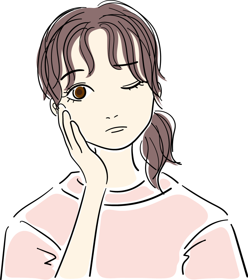 困る おしゃれ女性イラスト無料 フリー88056に写真・文字を入れる