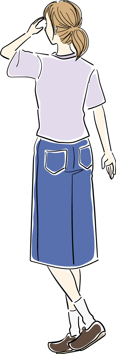 全身_後ろ姿 おしゃれ女性イラスト無料 フリー88067に写真・文字を入れる