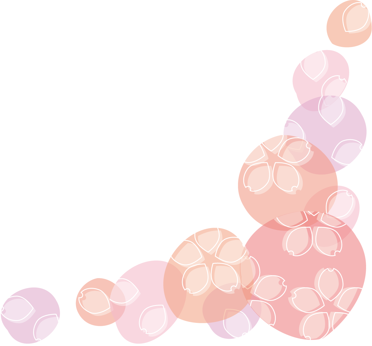 かわいい（角） 桜イラスト無料 フリー88226に写真・文字を入れる