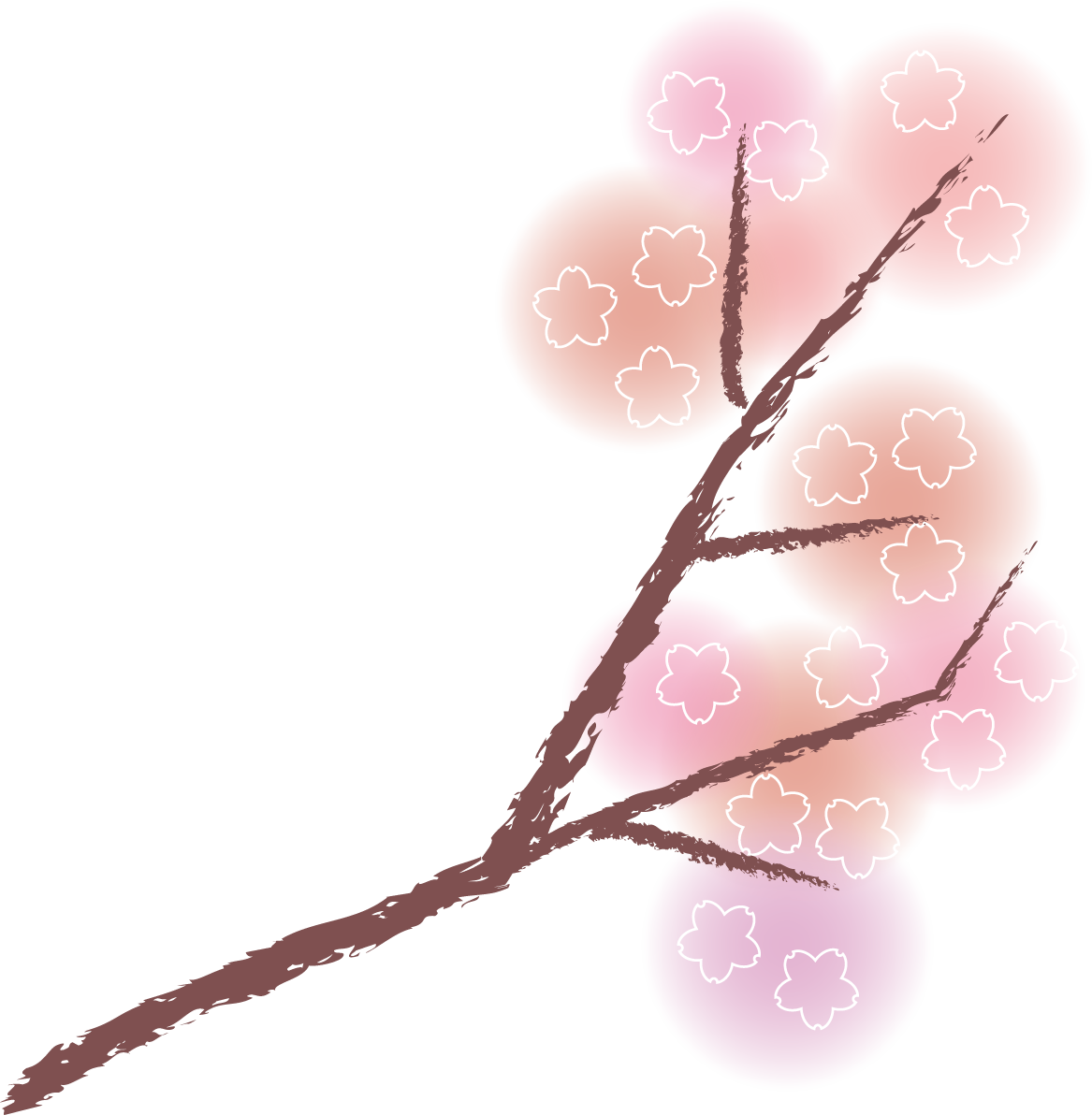 綺麗かわいい桜の枝イラスト無料 フリー88233に写真・文字を入れる