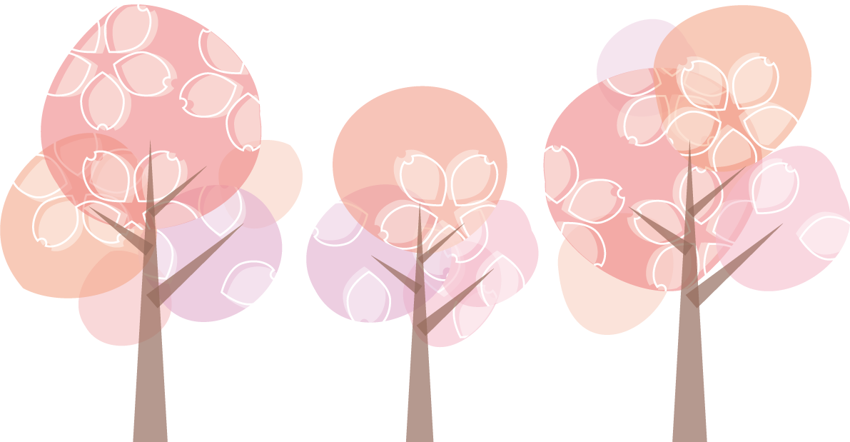 かわいい桜の木イラスト無料 フリー88235に写真・文字を入れる