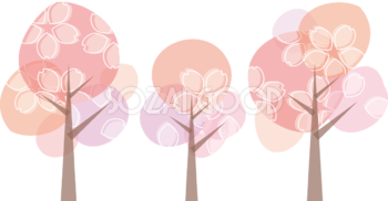 かわいい桜の木イラスト無料 フリー88235