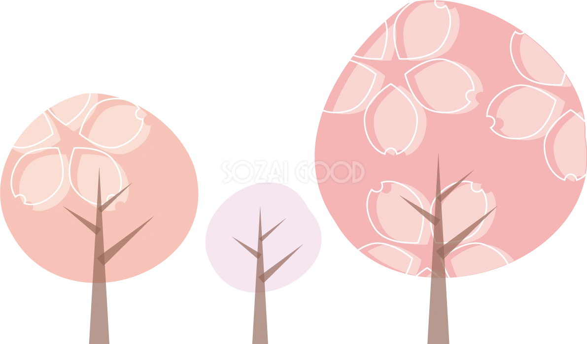 かわいい桜の木イラスト無料 フリー88236