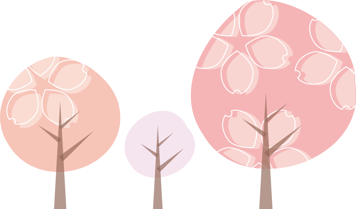 かわいい桜の木イラスト無料 フリー88236に写真・文字を入れる