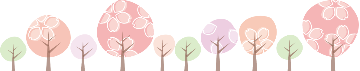 かわいい桜の木 ライン イラスト無料 フリー88237に写真・文字を入れる
