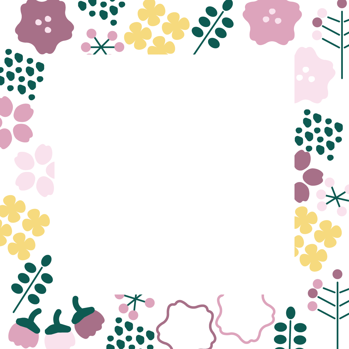 四角フレーム枠 おしゃれかわいい桜イラスト無料 フリー88244に写真・文字を入れる
