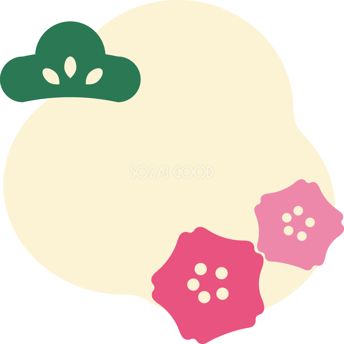 和風_かわいい 桜フレームイラスト無料 フリー88257